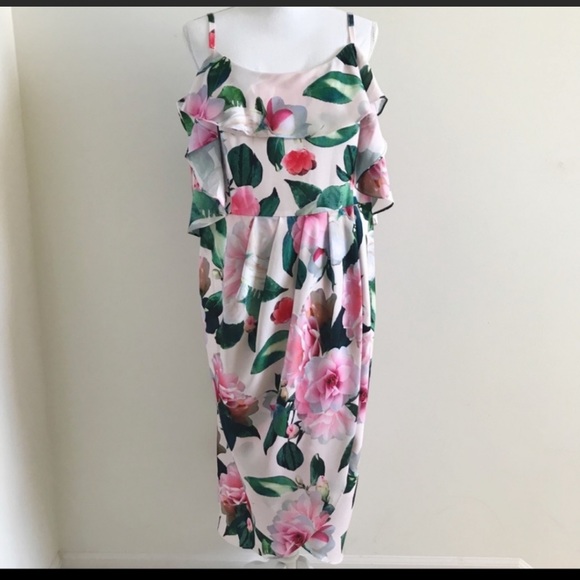 City Chic pink floral dress - Picture 6 of 7